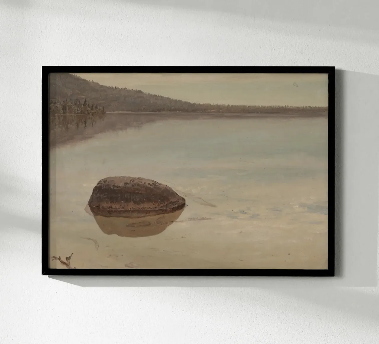 Lago tranquillo: Paesaggio nordico, studio della natura serena poster da ClubArt