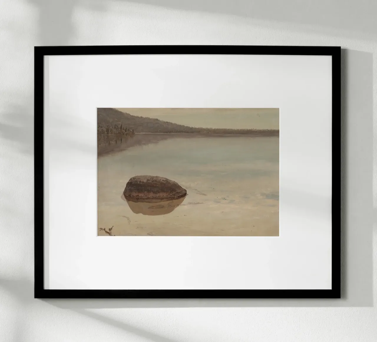 Lago tranquillo: Paesaggio nordico, studio della natura serena poster da ClubArt