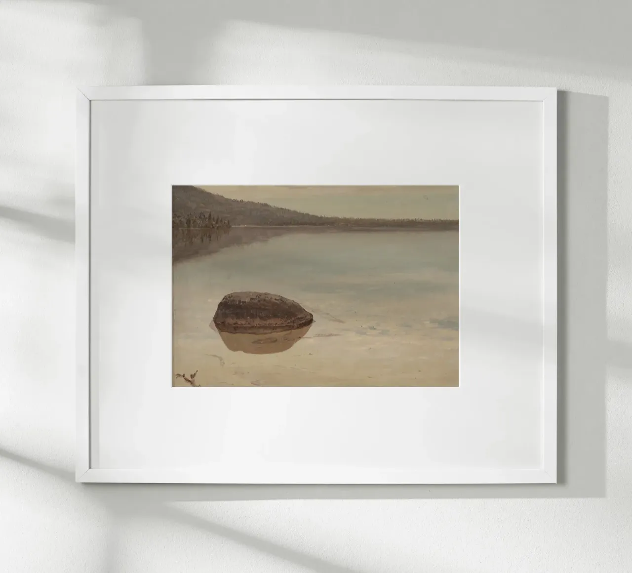 Lago tranquillo: Paesaggio nordico, studio della natura serena poster da ClubArt