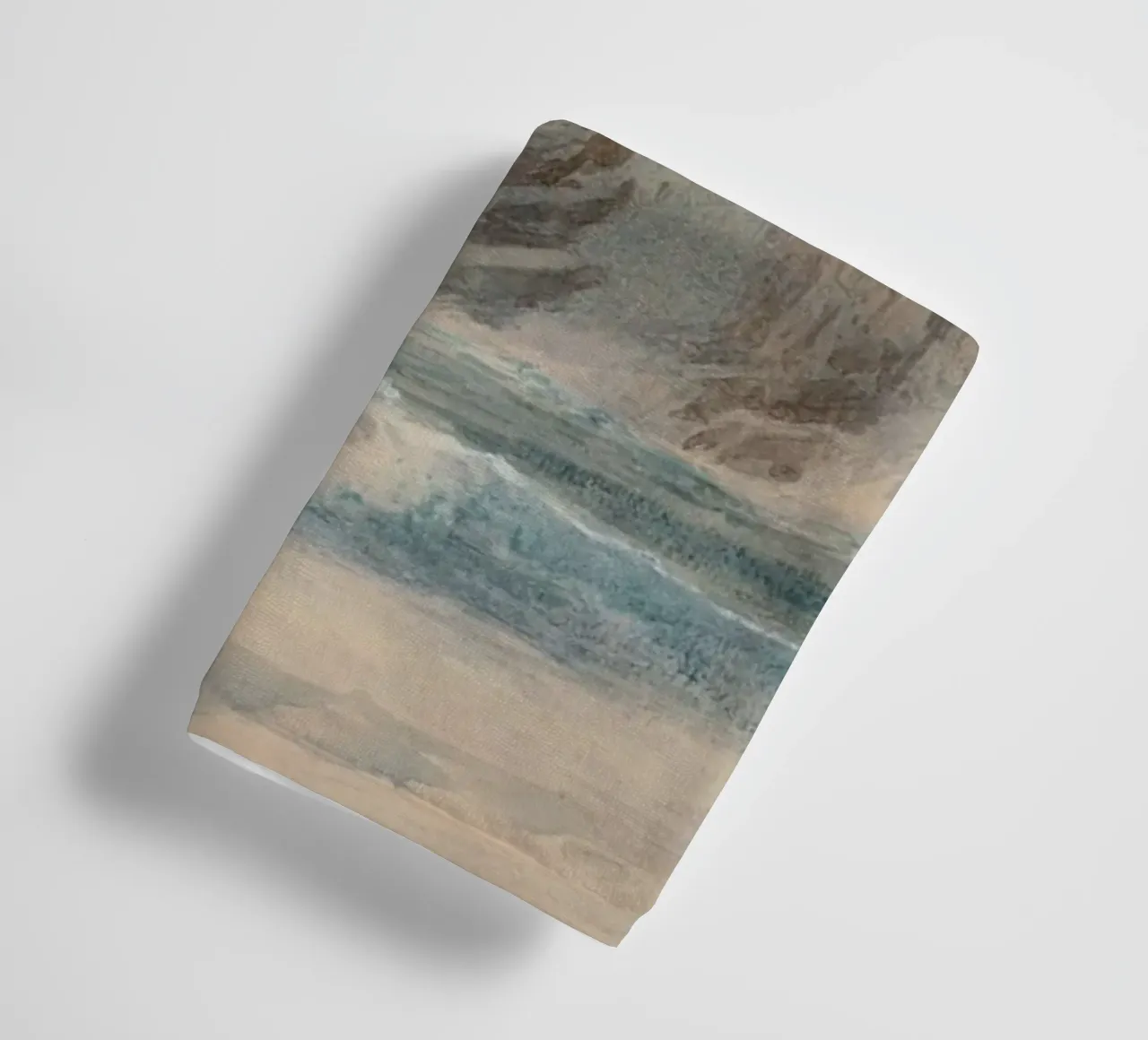 Crashing Waves: Coastal Cliffs, Atmospheric Seascape Art towel by ClubArt