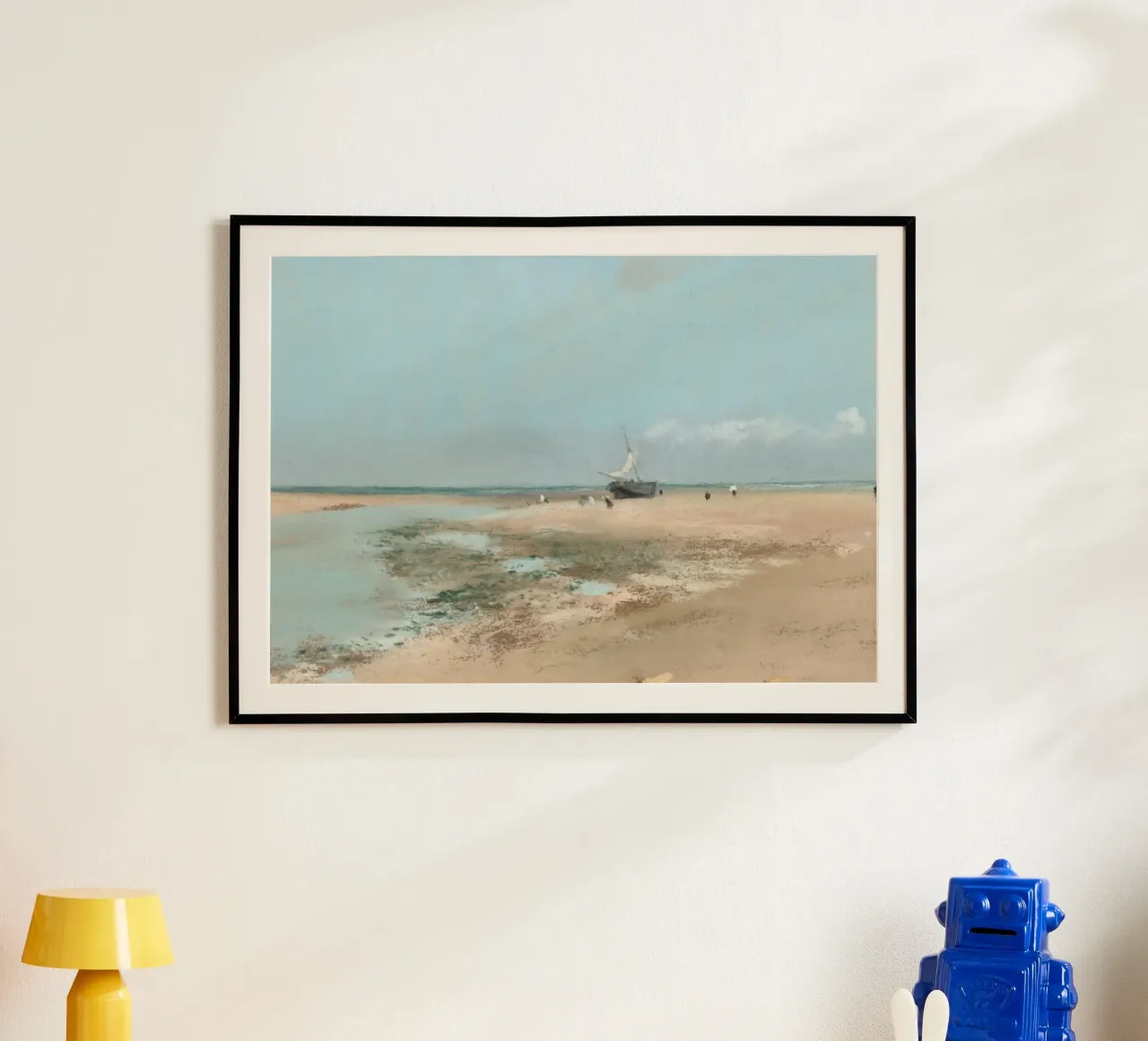 Strand bei Ebbe: Küstenimpressionismus, Seelandschaftskunst Poster von ClubArt