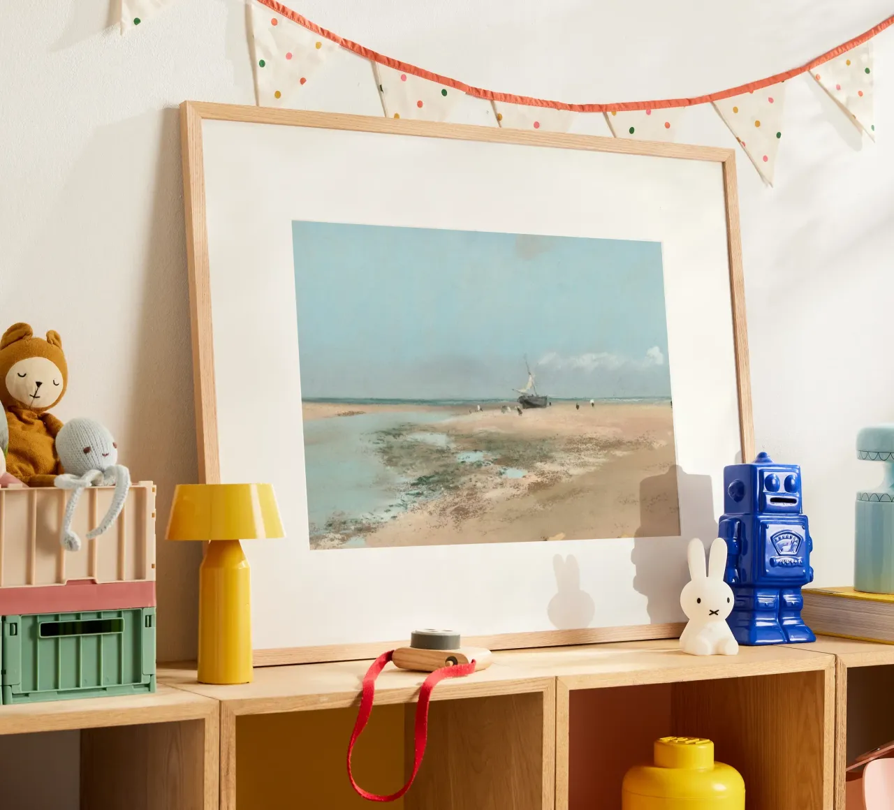 Strand bei Ebbe: Küstenimpressionismus, Seelandschaftskunst Poster von ClubArt
