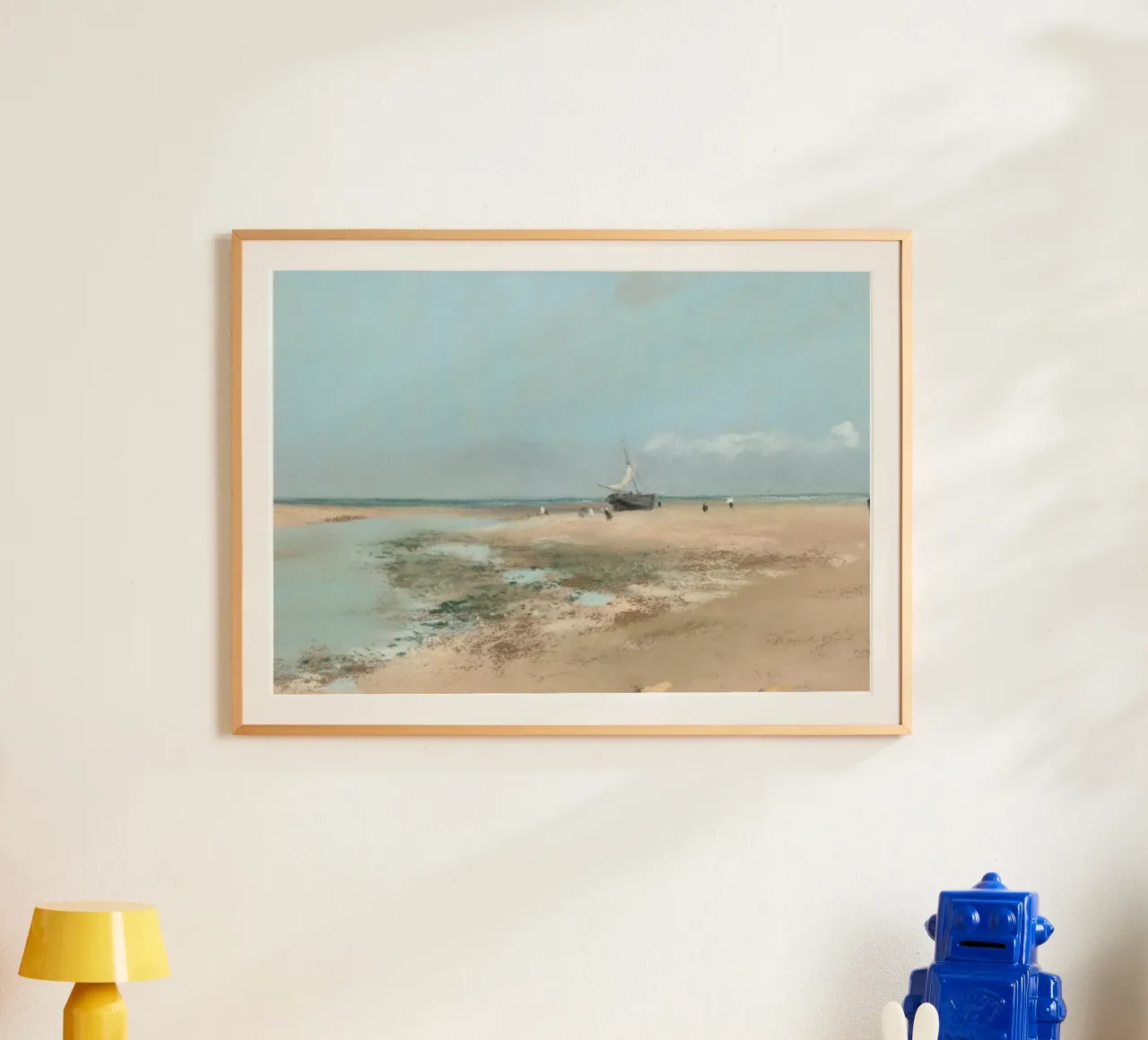 Strand bei Ebbe: Küstenimpressionismus, Seelandschaftskunst Poster von ClubArt