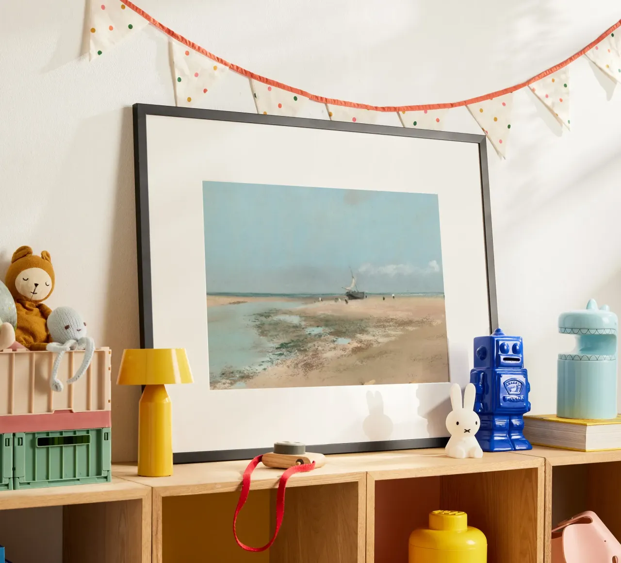 Strand bei Ebbe: Küstenimpressionismus, Seelandschaftskunst Poster von ClubArt