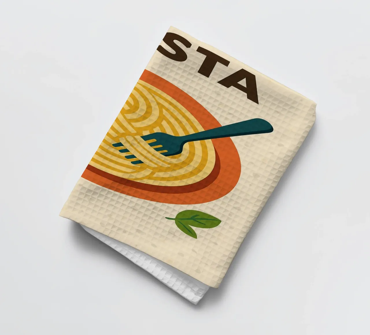 PASTA – Le twist rétro de vos plats préférés torchon de Boissons - Affiches & posters - Retro
