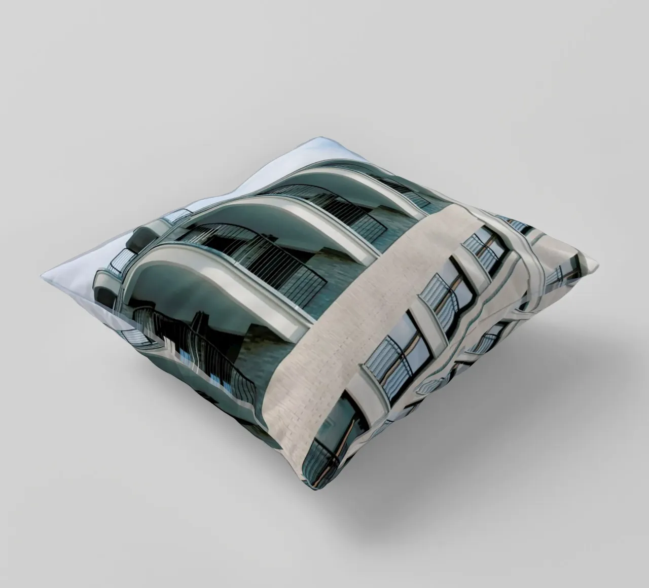 The House On The Corner cuscino da Sebastian Hilgetag