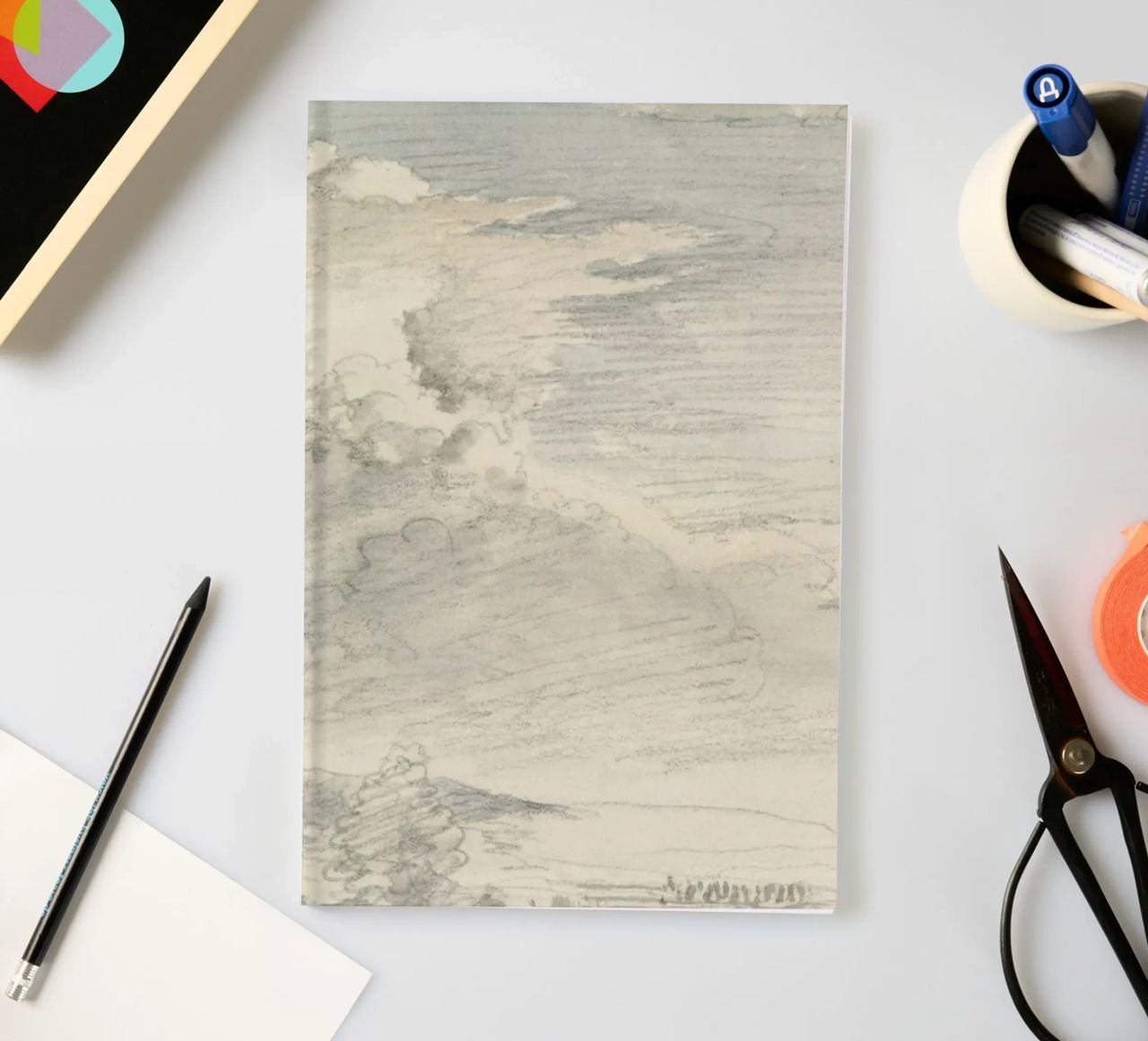 Dynamic Sky: Cloudscape Study, Atmospheric Landscape notebook by ClubArt