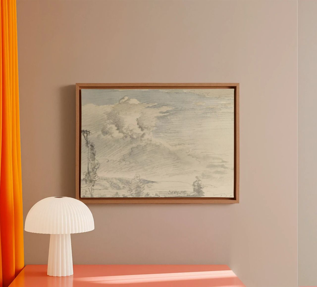 Dynamic Sky: Cloudscape Study, Atmospheric Landscape canvas by ClubArt