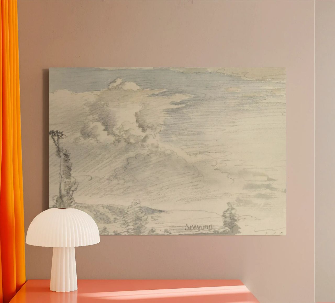 Dynamic Sky: Cloudscape Study, Atmospheric Landscape canvas by ClubArt
