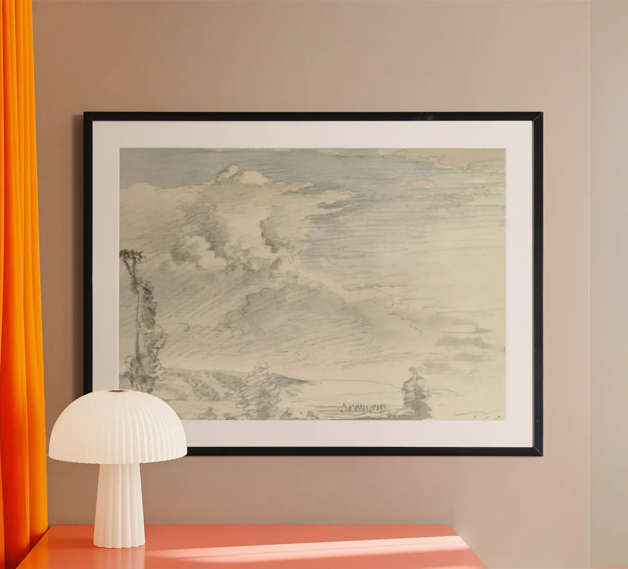 Cielo dinamico: Studio del paesaggio nuvoloso, Paesaggio Atmosferico poster da ClubArt