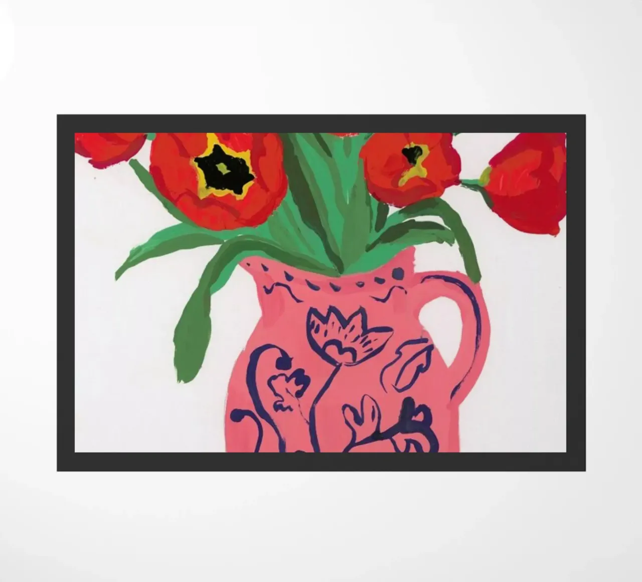 Poppies In A Pink Jug zerbino da Sonia Brittain