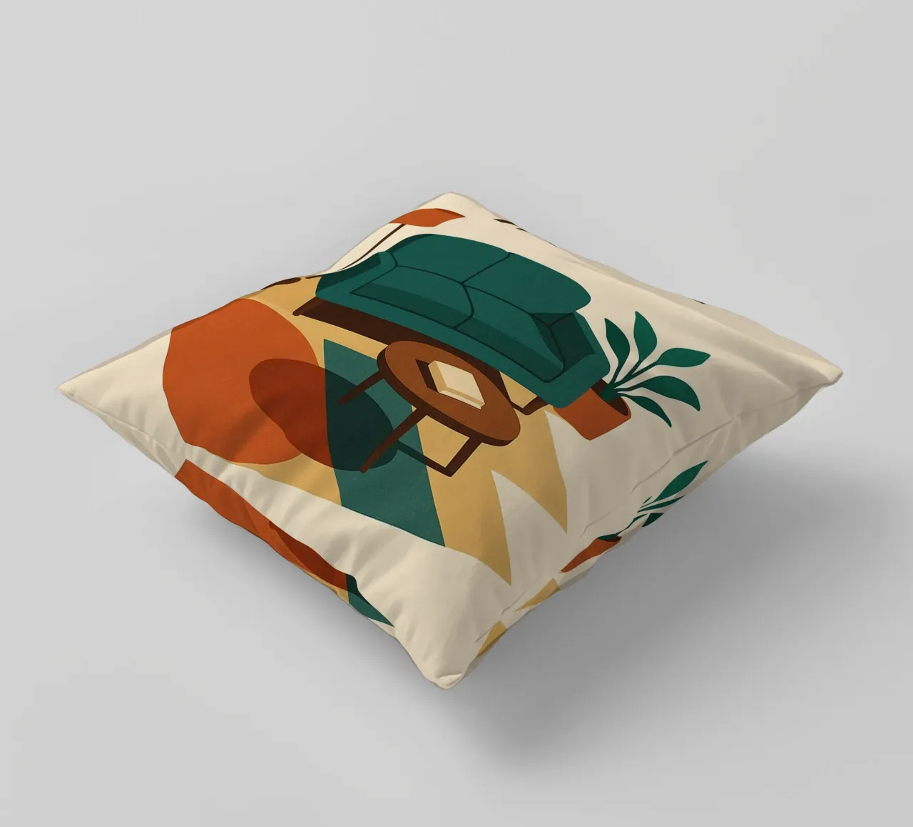 LIVING ROOM - Die Eleganz eines modernen Wohnzimmers Kissen von Art Typo Essentiel