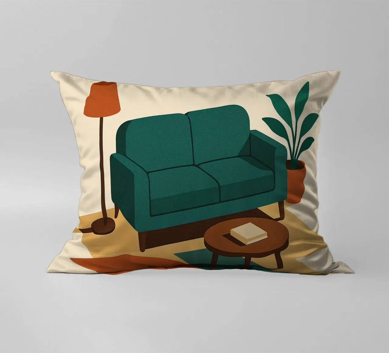 LIVING ROOM - Die Eleganz eines modernen Wohnzimmers Kissen von Art Typo Essentiel