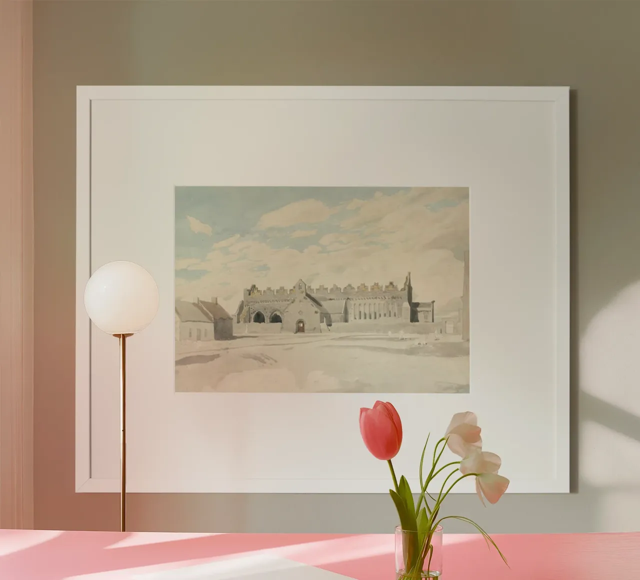 Ancient Abbey: Ruined Monastery, Historic Architectural Art hahnemühle by ClubArt