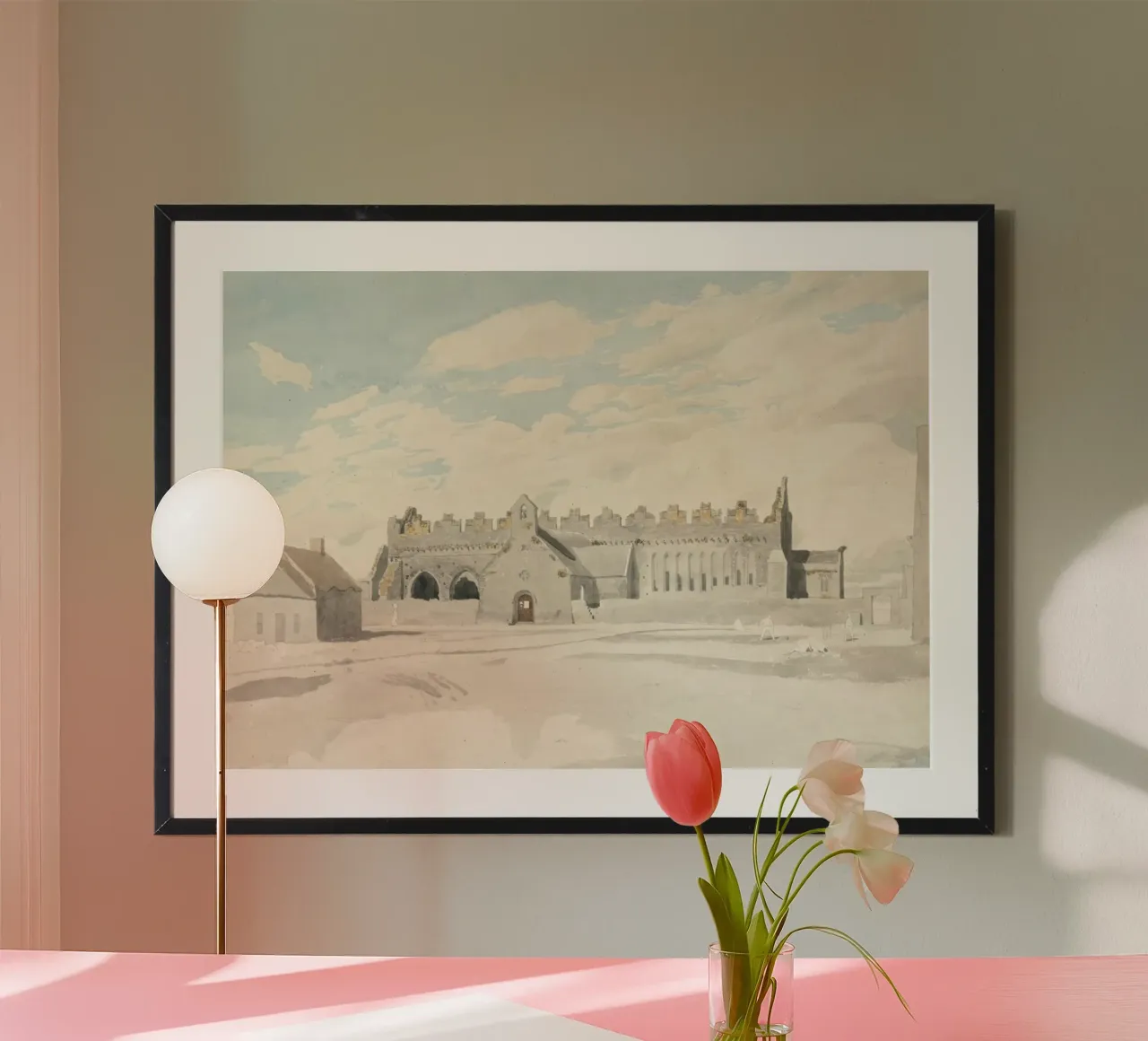 Ancient Abbey: Ruined Monastery, Historic Architectural Art hahnemühle by ClubArt