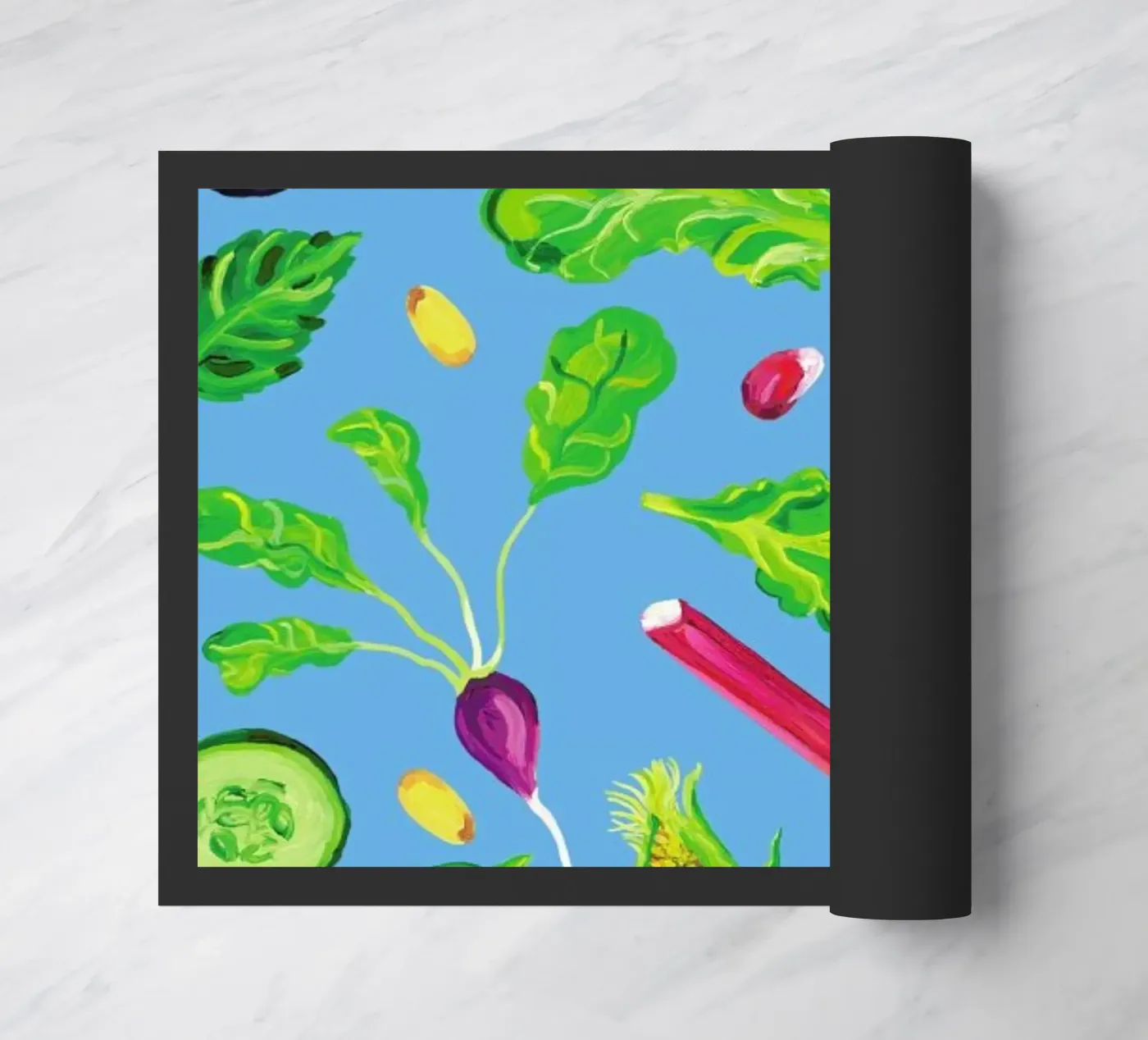 Spring Vegetables Blue zerbino da Alice Straker