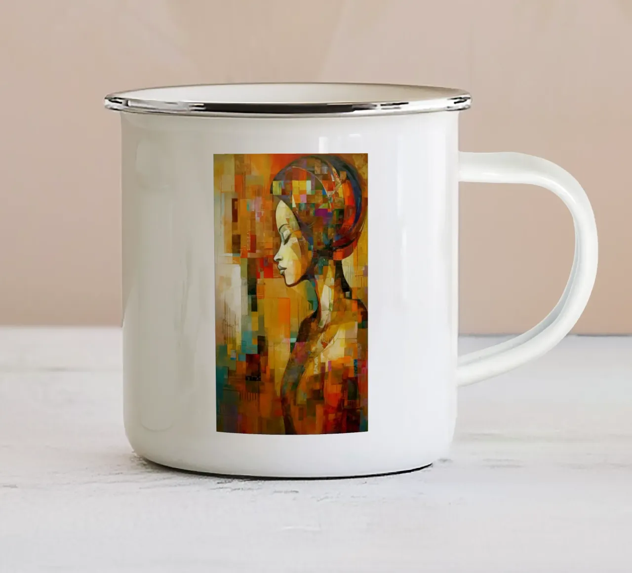 Arte da parete di Imagine tazza in smalto da Imagine