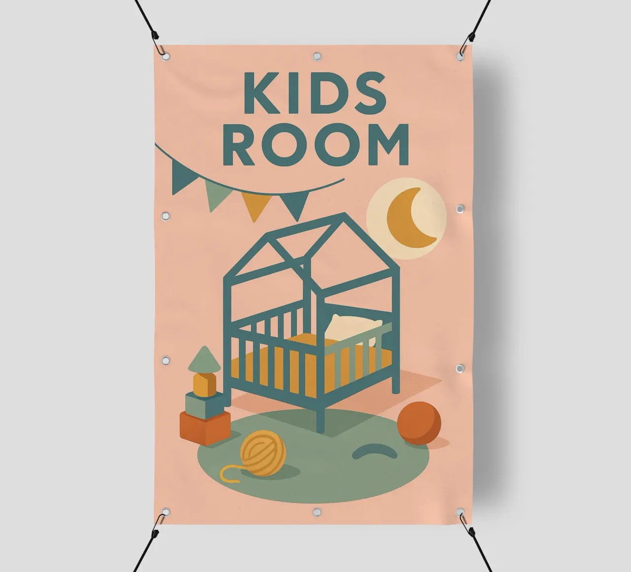 CAMERA DEI BAMBINI - Morbidezza vintage per i più piccoli telo in pvc da So Cute Land - Affiches et posters