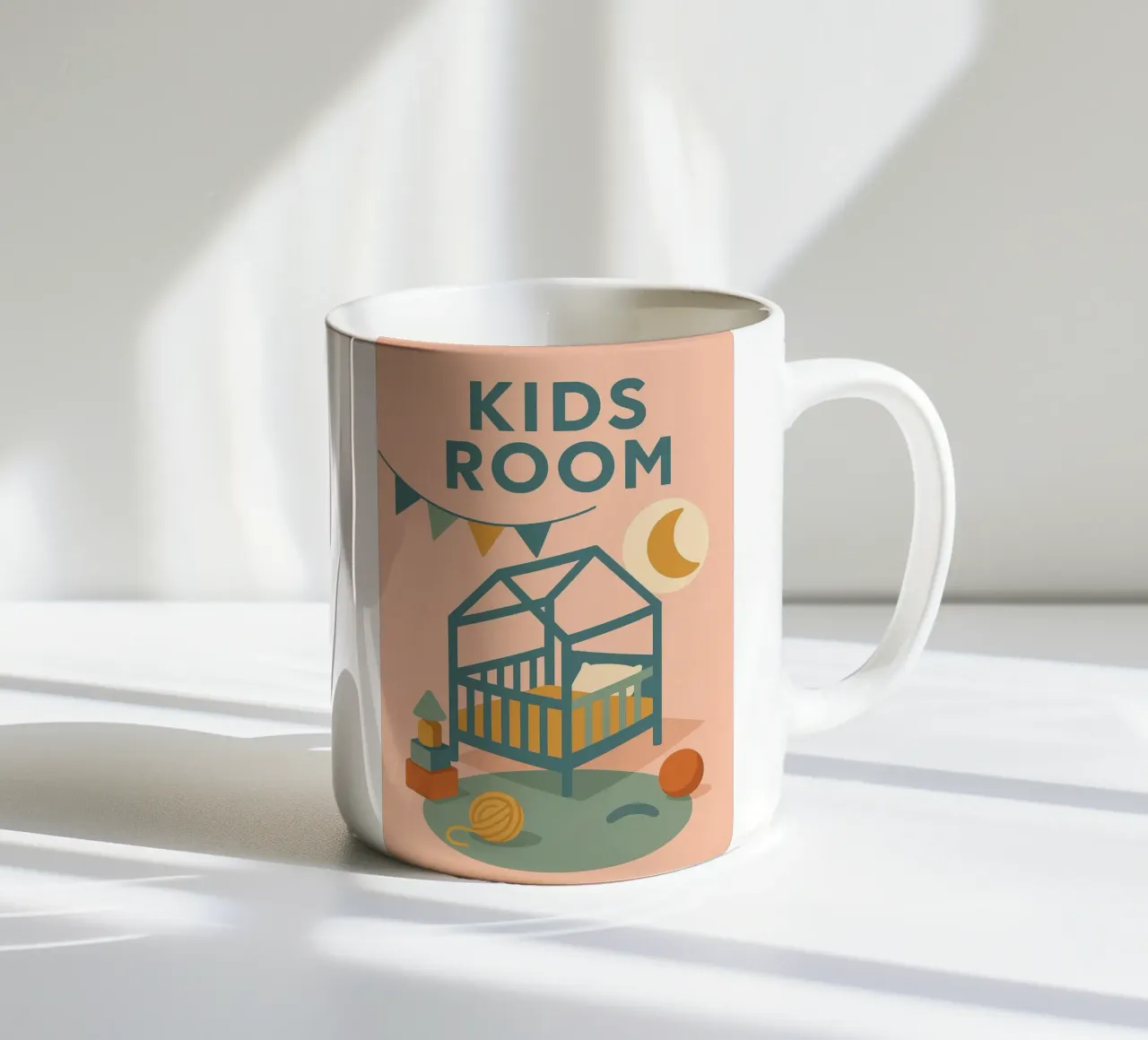 CAMERA DEI BAMBINI - Morbidezza vintage per i più piccoli tazza in ceramica da So Cute Land - Affiches et posters
