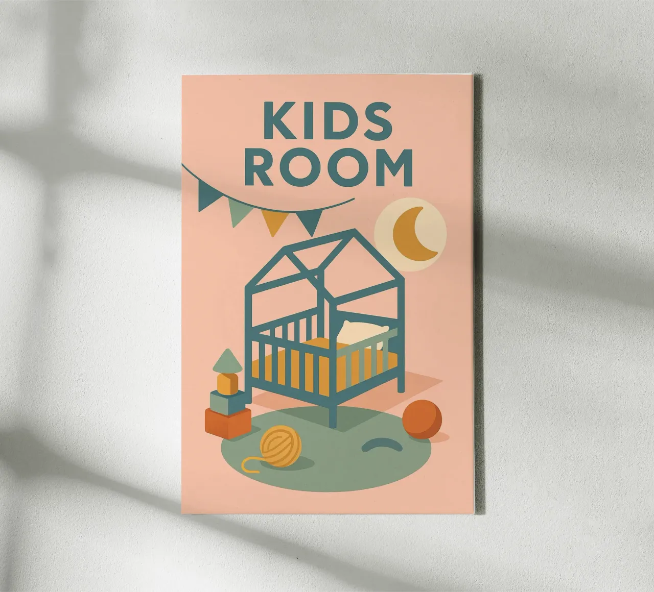 CAMERA DEI BAMBINI - Morbidezza vintage per i più piccoli tela con Cornice a cassetta da So Cute Land - Affiches et posters