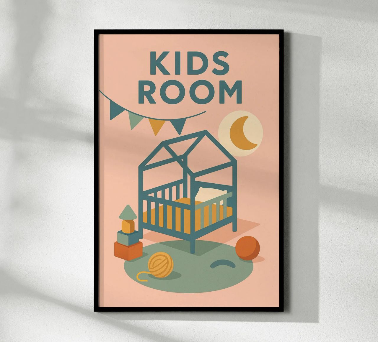 KIDS ROOM - Vintage softness for toddlers poster by So Cute Land - Affiches et posters