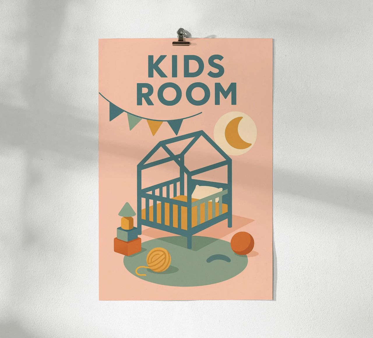 KIDS ROOM - Vintage softness for toddlers poster by So Cute Land - Affiches et posters