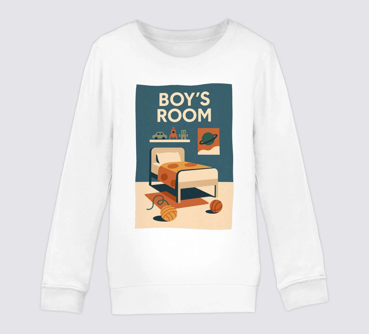 BOY'S ROOM - L'universo retrò e spaziale dei piccoli avventurieri felpa bambino da So Cute Land - Affiches et posters