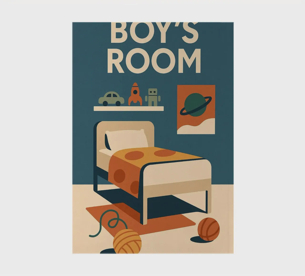 BOY'S ROOM - L'universo retrò e spaziale dei piccoli avventurieri diario da So Cute Land - Affiches et posters