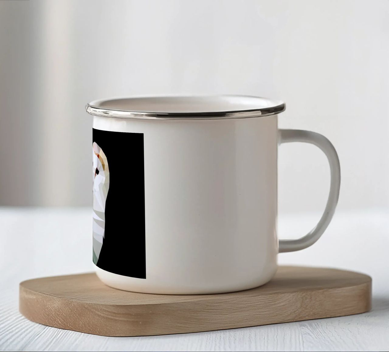 Tyto alba tazza in smalto da Matěj Kašpar Jirásek