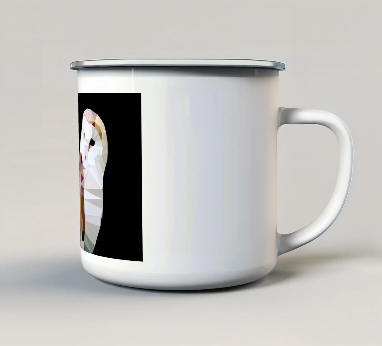Tyto alba tazza in smalto da Matěj Kašpar Jirásek