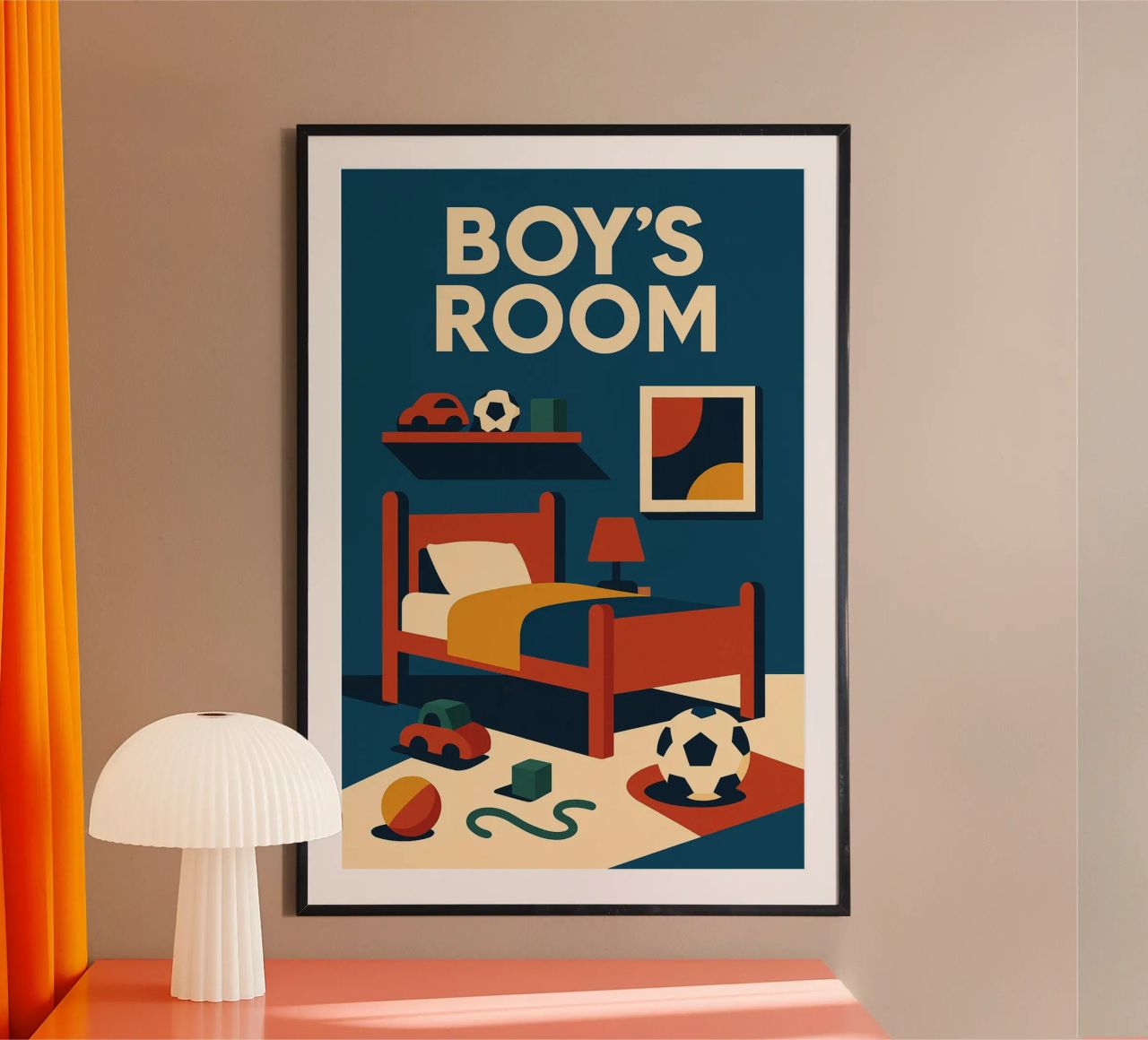 BOY'S ROOM – L’affiche rétro poster de So Cute Land - Affiches et posters