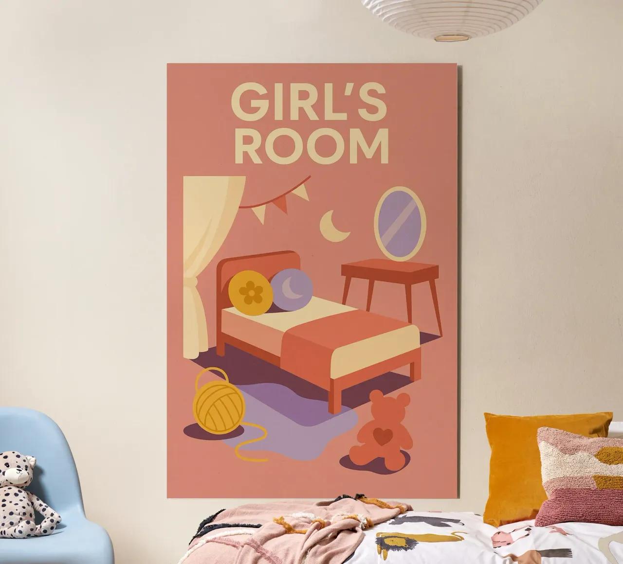CAMERA DEI RAGAZZI - Una camera dolcissima alluminio dibond da So Cute Land - Affiches et posters
