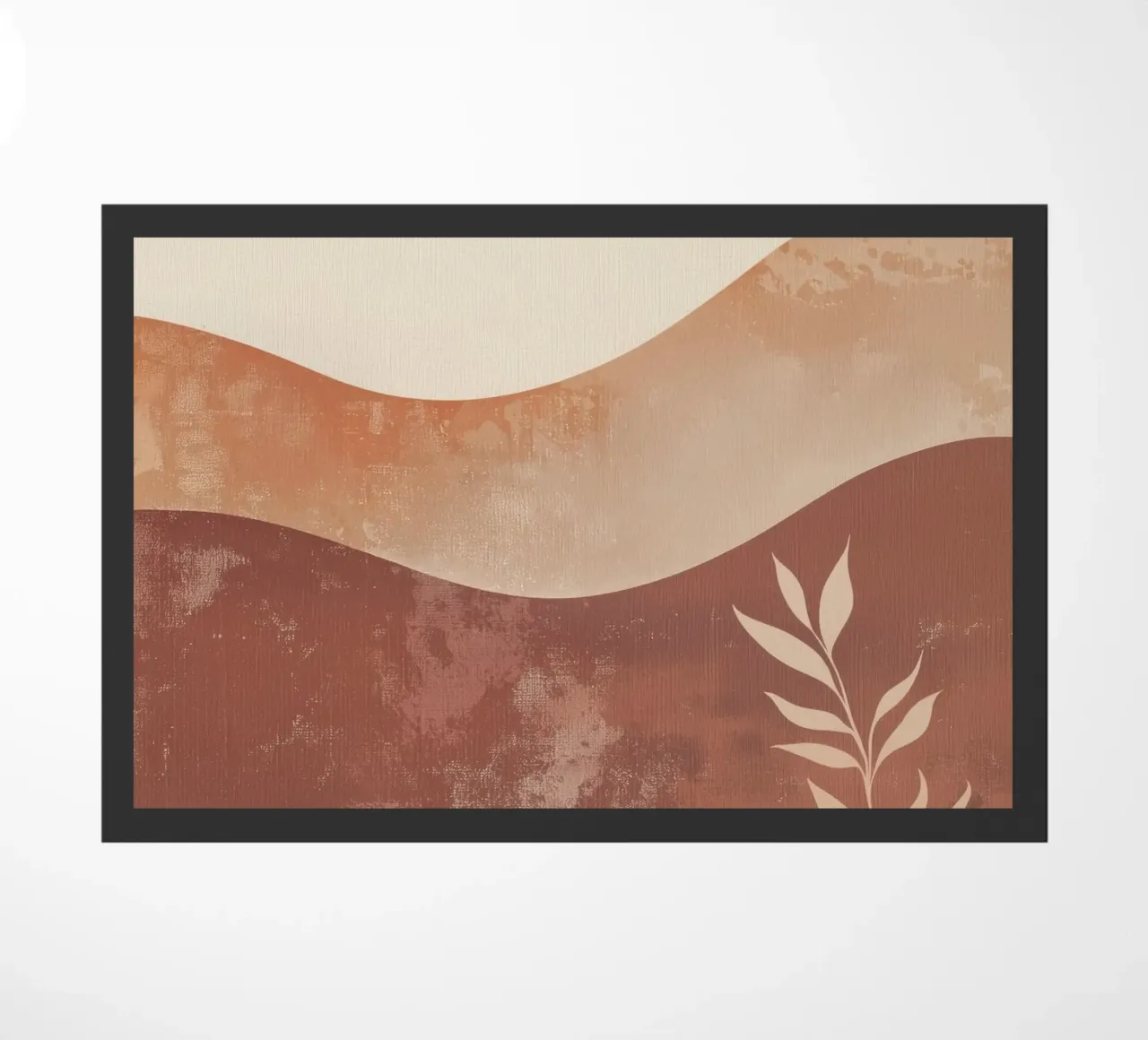 Boho Moon Autumn Earthy Minimal Spiritual Landscape Art doormat by Gentle Echoes Art