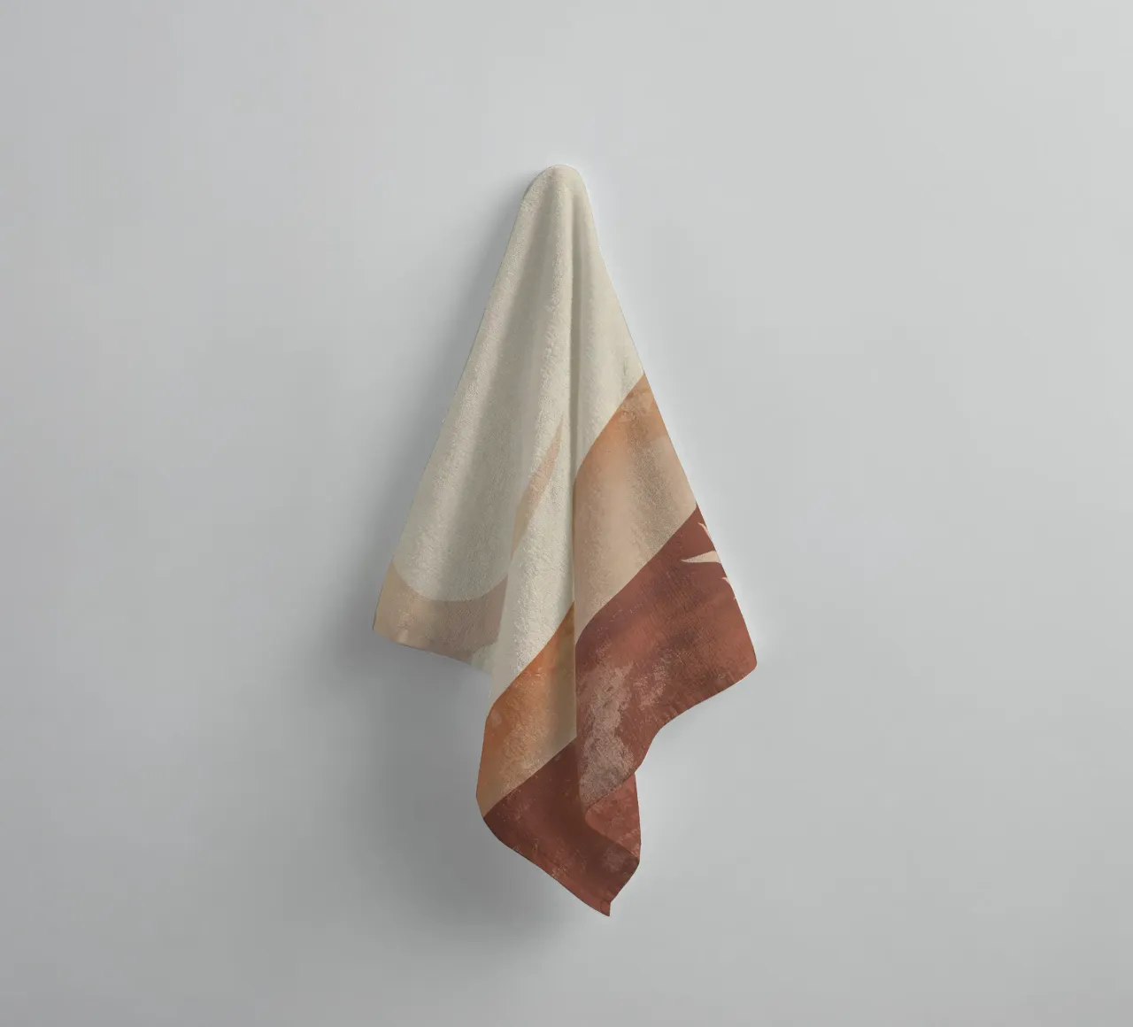 Boho Maan Herfst Aards Minimal Spiritueel Landschap Kunst badhanddoek van Gentle Echoes Art