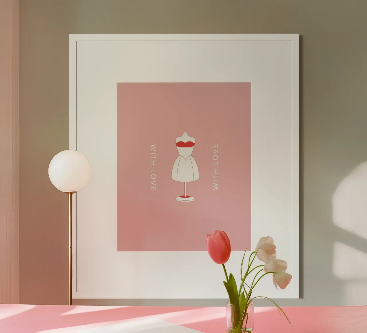 Con amore rosa carta hahnemühle da janamossmann