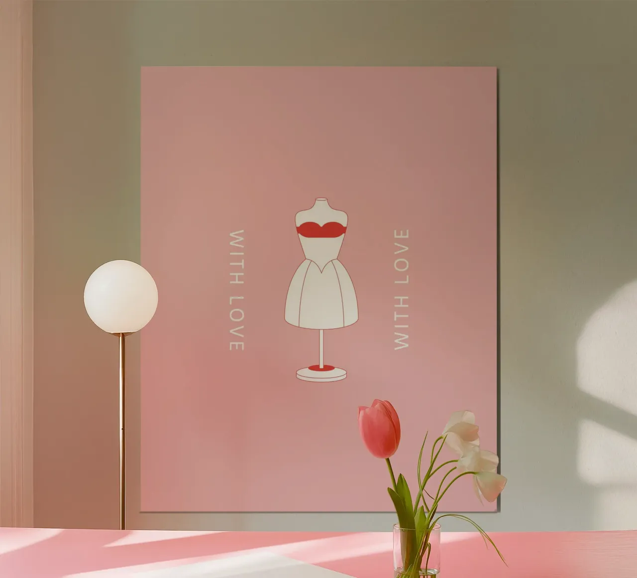 Con amore rosa carta hahnemühle da janamossmann