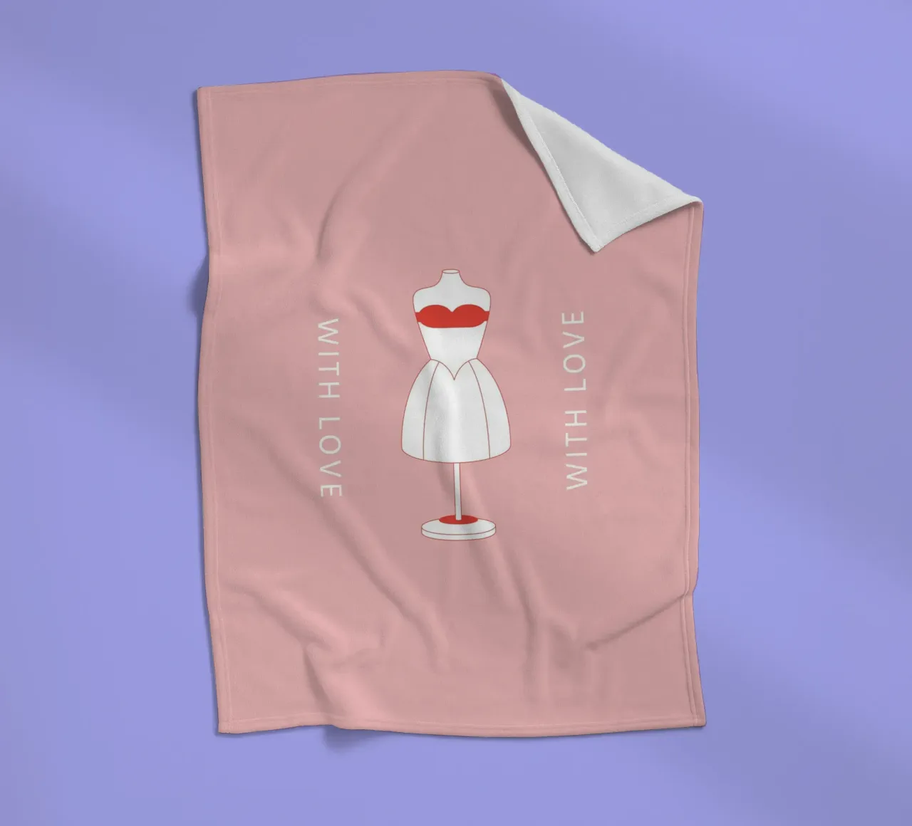 Con amore rosa coperta in pile da janamossmann