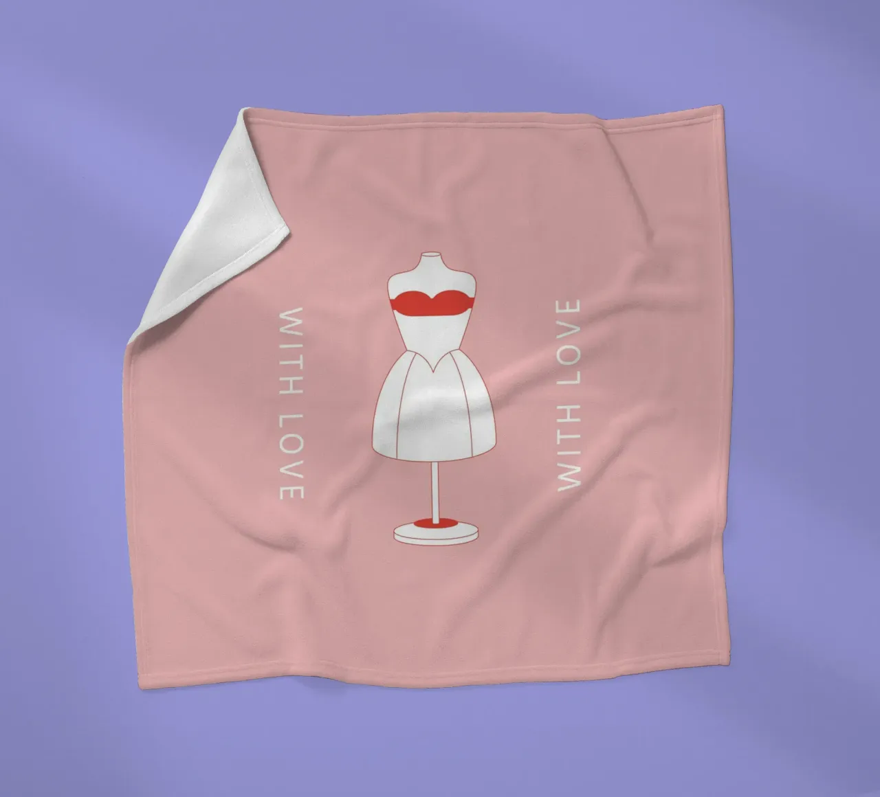 Con amore rosa coperta in pile da janamossmann