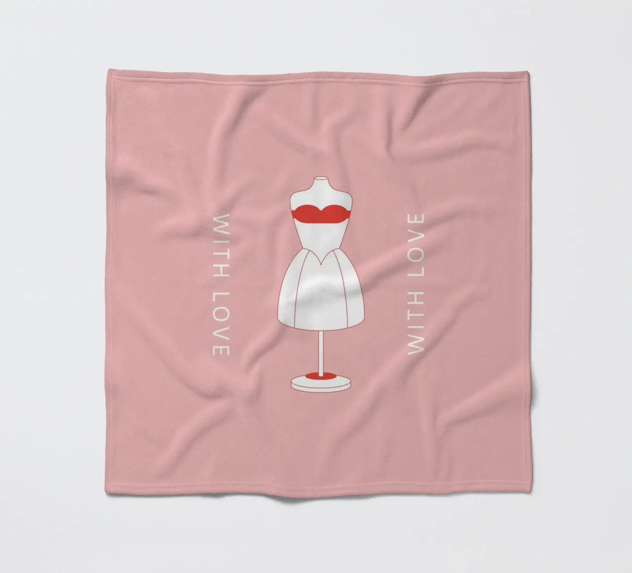 Con amore rosa coperta in pile da janamossmann