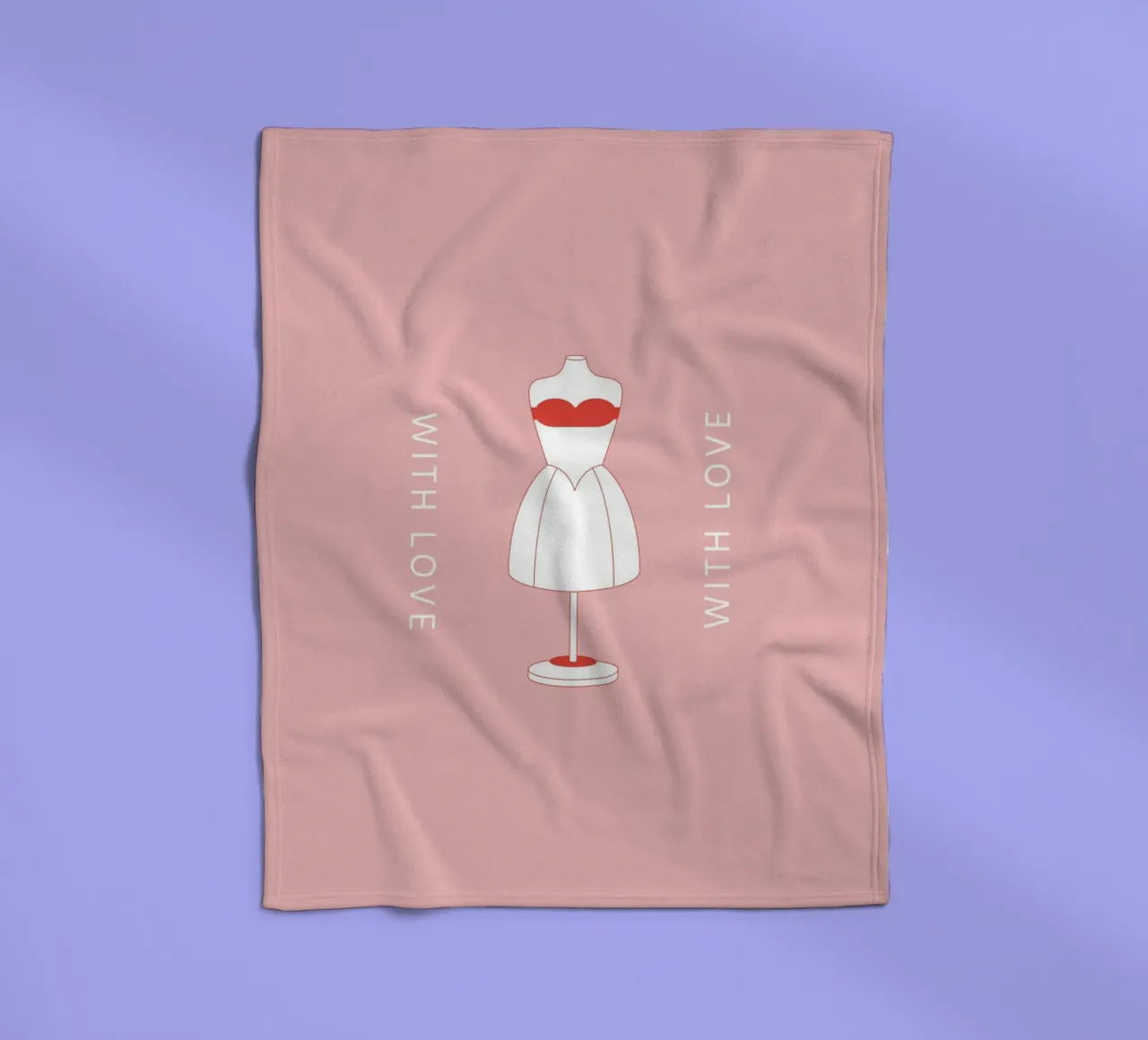 Con amore rosa coperta in pile da janamossmann