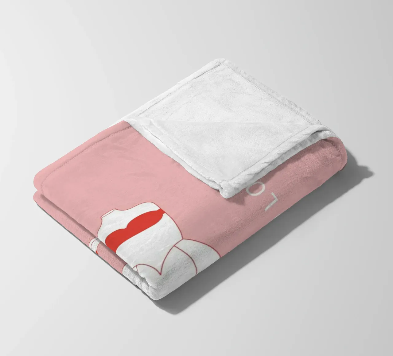 Con amore rosa coperta in pile da janamossmann