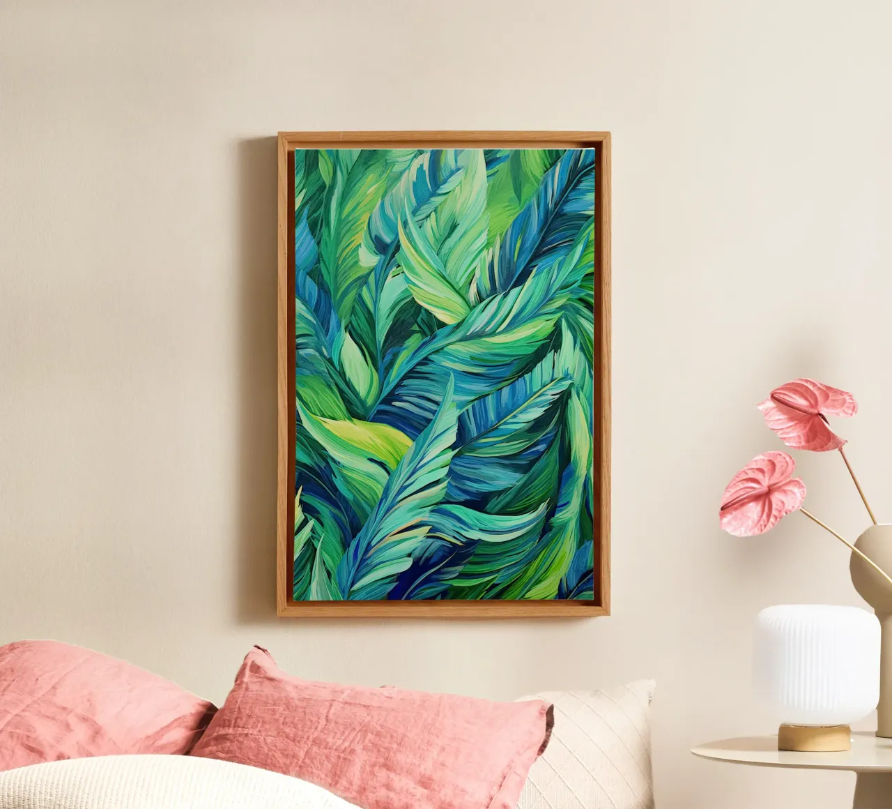 Muurkunst van Imagine canvas met Baklijst van Imagine