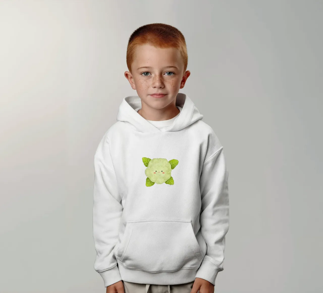 Cavolfiore felpa bambino con cappuccio da julianamotzko