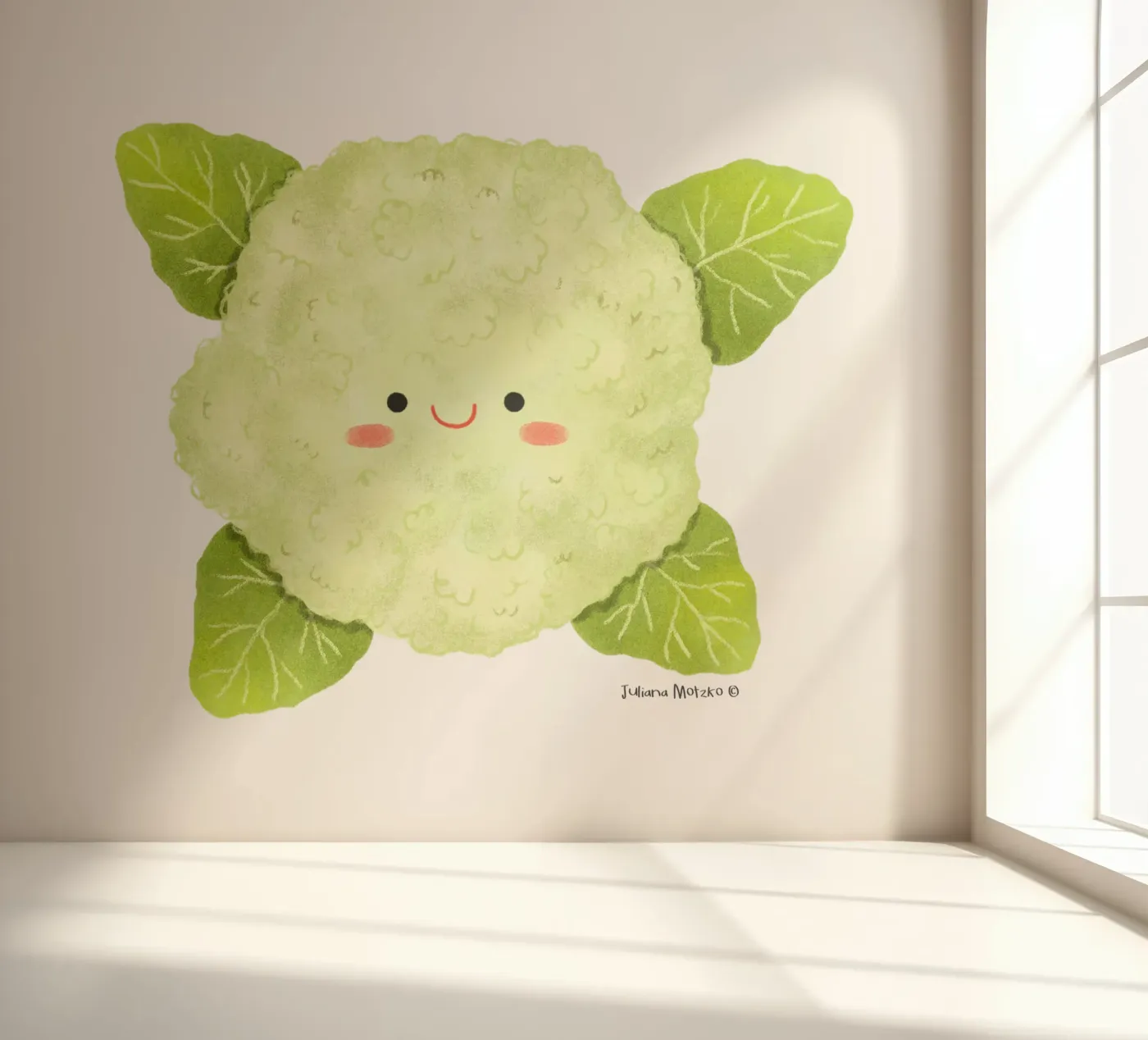 Bloemkool fotobehang van julianamotzko