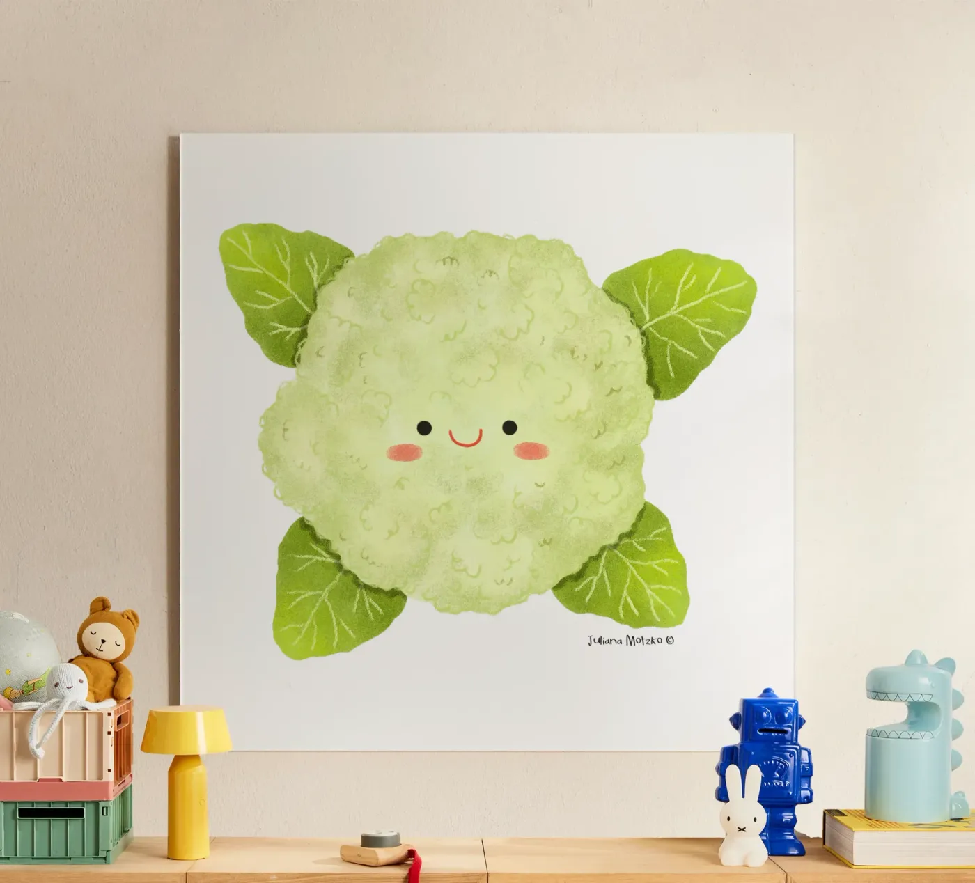 Bloemkool acryl van julianamotzko