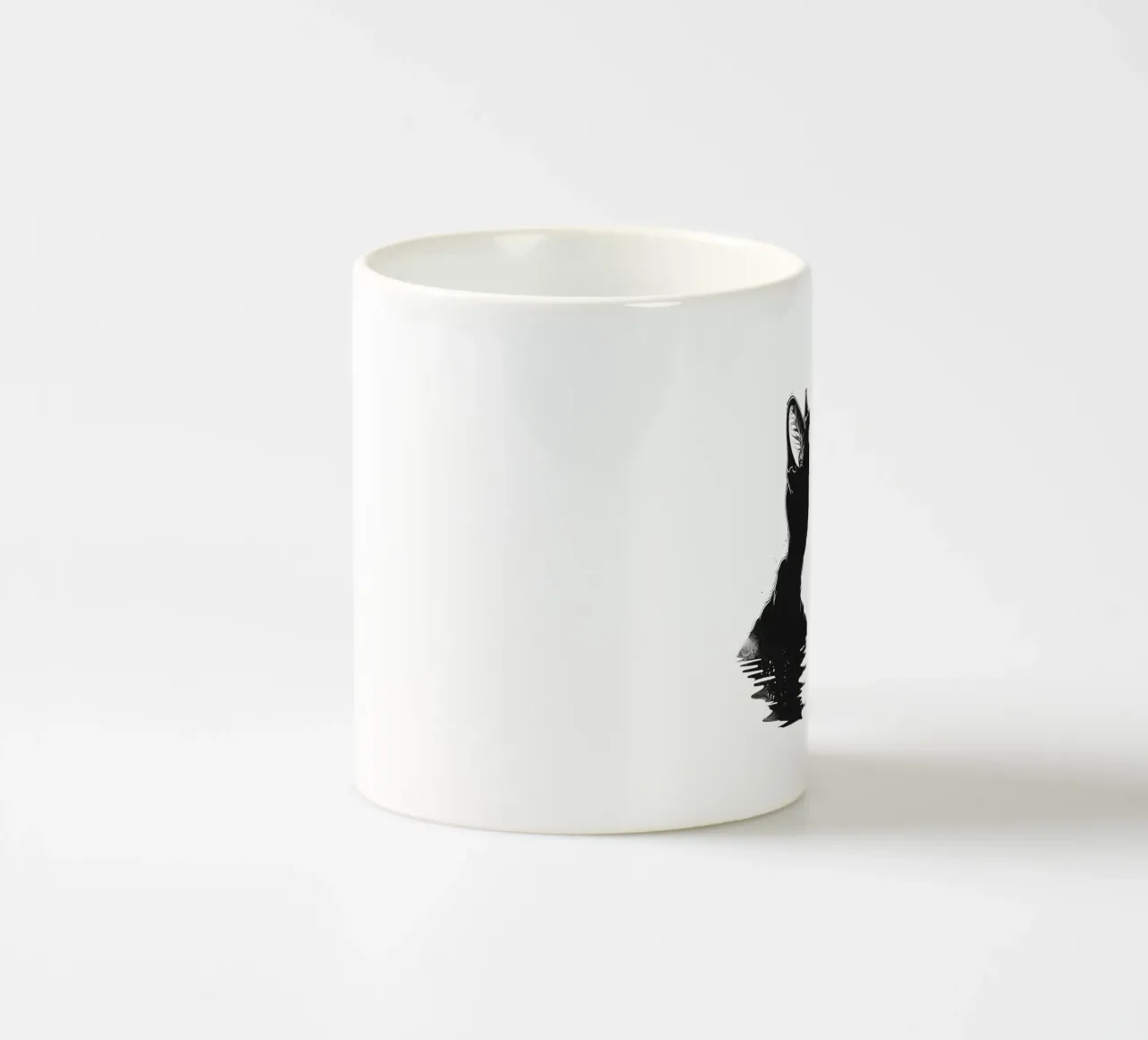 Cat and fish tazza in ceramica da 2toastdesign