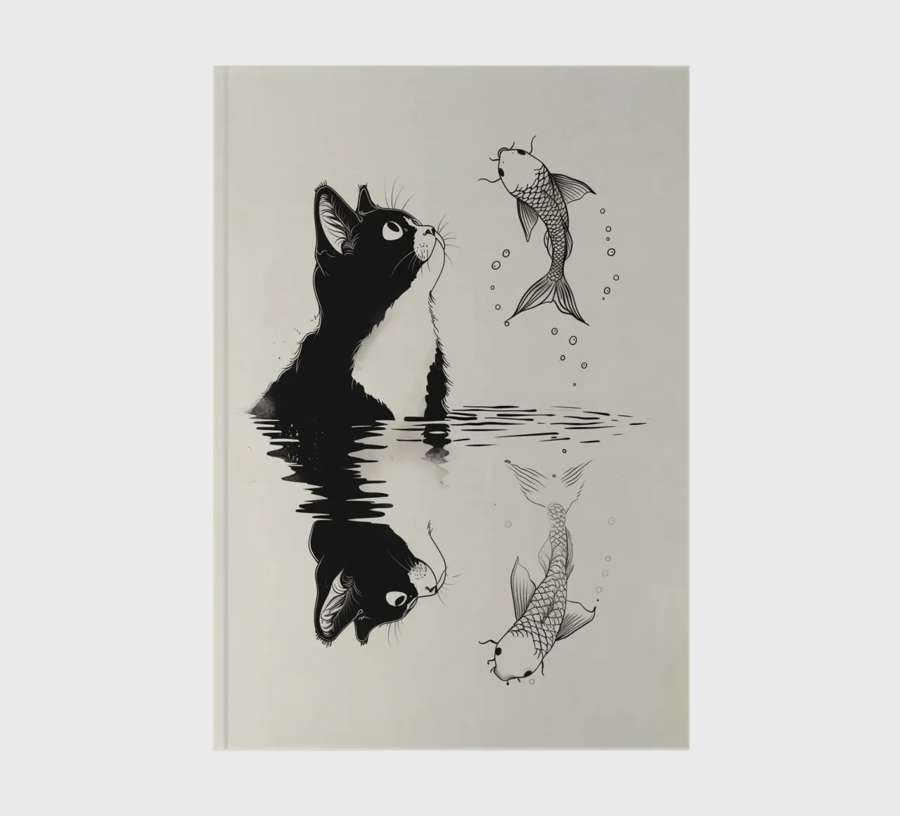 Cat and fish notebook by 2toastdesign