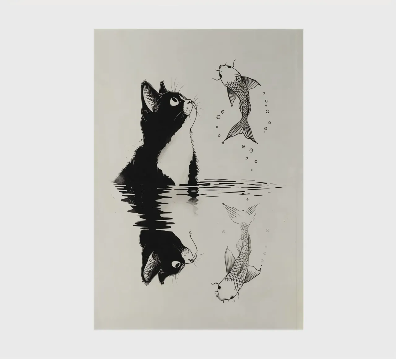 Cat and fish notebook by 2toastdesign