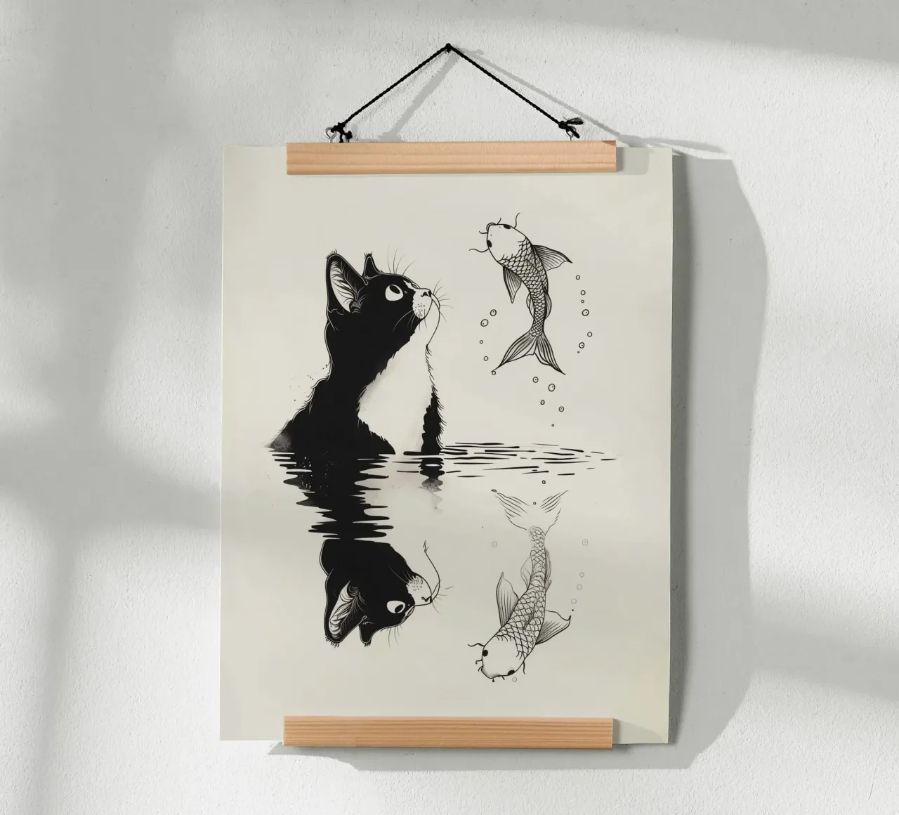Cat and fish carta hahnemühle da 2toastdesign