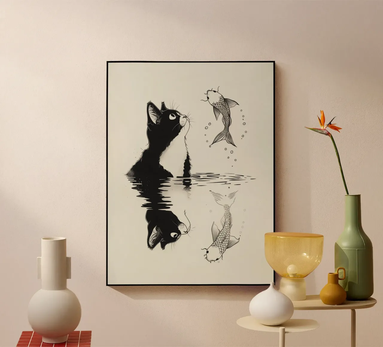 Cat and fish plexiglass da 2toastdesign